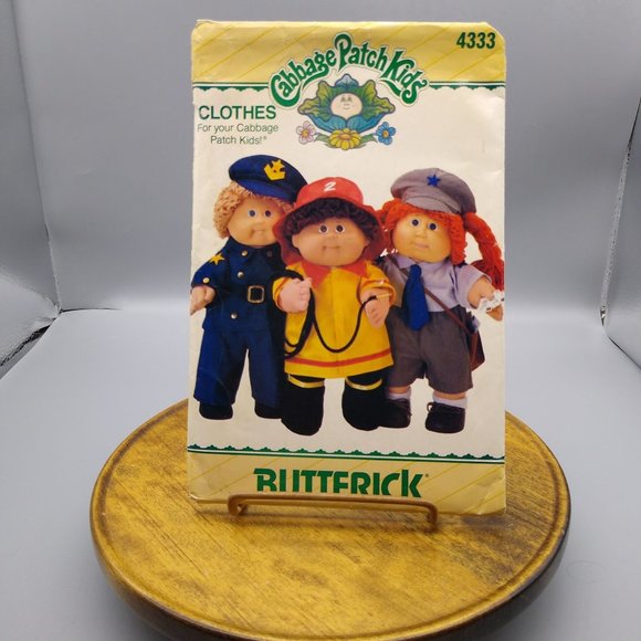 UNCUT Vintage Craft Sewing PATTERN Butterick 4333 Cabbage Patch Kids Doll Cloth - Picture 1 of 3